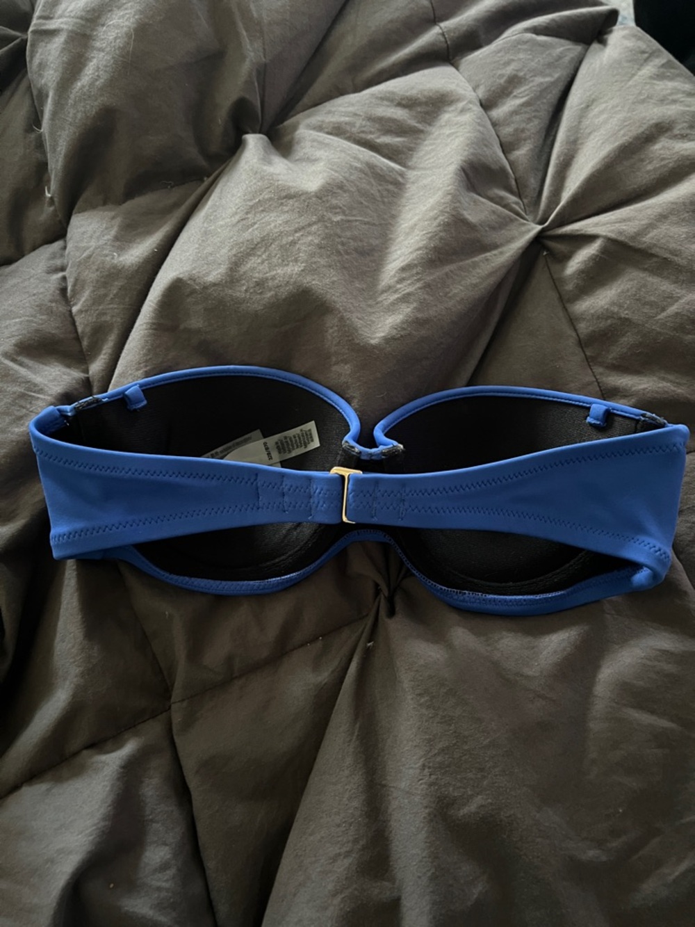 Strapless Bandeau swim top- Royal Blue - Picture 2 of 3
